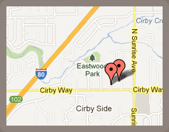 Map of Roseville showing location of facilities