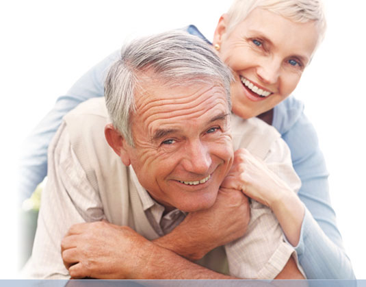 smiling senior couple